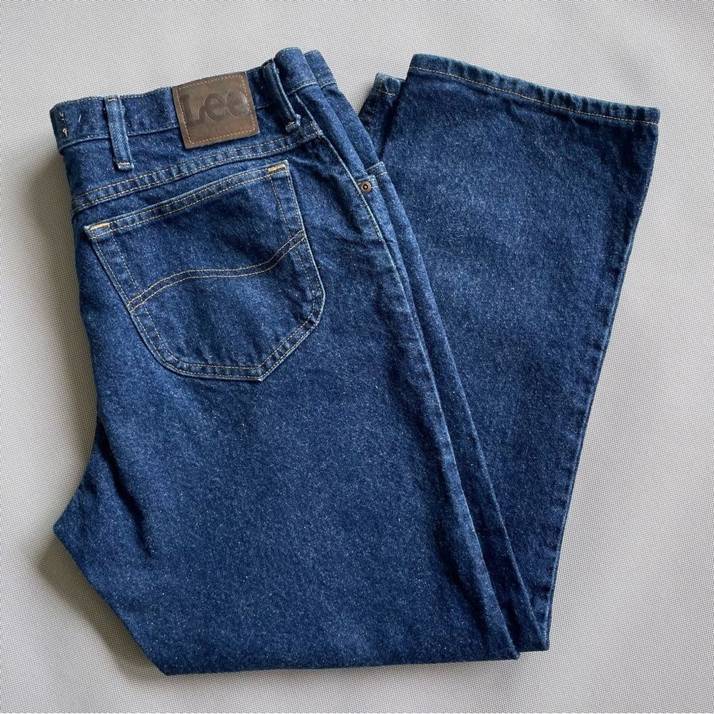 Lee Regular Fit Old School Vintage Denim Jeans Men’s Size 40x29
